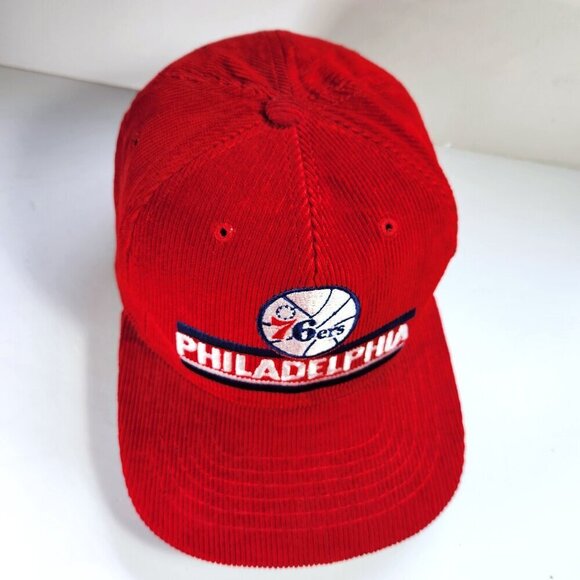 Vintage Philadelphia 76ers Corduroy Hat Cap Ted Fletcher The Classics Snapback - Picture 4 of 11